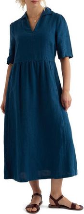 Seasalt Cornwall Fen Violet Linen Midi Shirtdress in Ocean Drift at Nordstrom, Size 10