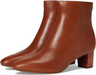 Lauren Ralph Lauren Demi Calfskin Booties Womens Boots Lauren Tan : 6.5 B - Medium, Leather