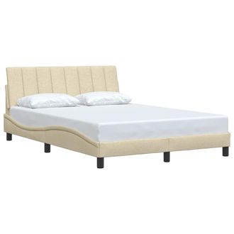 vidaXL Giroletto Senza Materasso Crema 140x200 Cm In Tessuto - Vidaxl