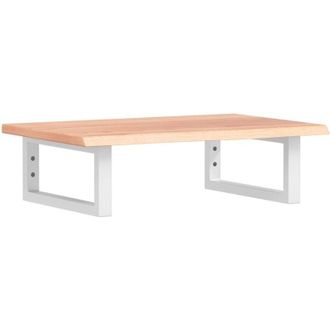 vidaXL Vidaxl - Estante De Lavabo De Pared De Acero Y Madera Maciza De Roble