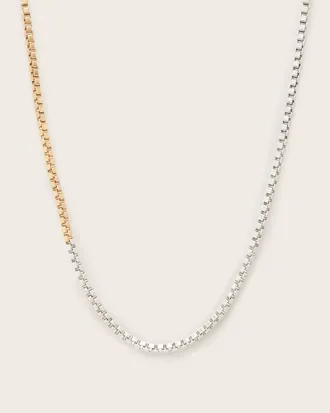 AllSaints Box Two Tone Necklace
