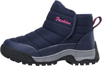 Generic Womens Ankle Boots, Waterproof Ankle Boots Women Wide Fit - Fashion Embroidered Short Boot Comfy Non-Slip Sneakers Thicken Warm Boot for Winter Cute W