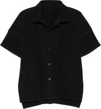 Homme Plissé Issey Miyake Camicia plissettata a maniche corte - Nero