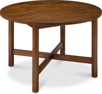 Best Choice Products 47In Round Solid Wood Dining Table, Modern Farmhouse Table For 4, Space Saving, Easy Assembly