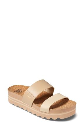 Reef Cushion Vista Hi Platform Slide Sandal in Oasis Duo at Nordstrom, Size 8.5