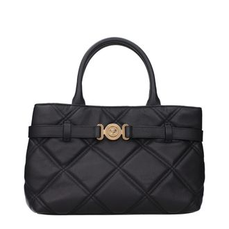 Versace Black Leather Womens Handbag
