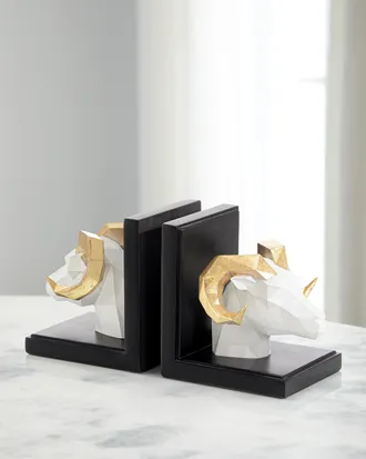 John-Richard Aries Bookends, Set of Two