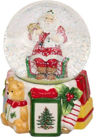 Spode Christmas Tree Santa Claus Musical Snow Globe in Green at Nordstrom