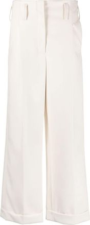 Philosophy di Lorenzo Serafini high-waist straight-leg trousers - women - Polyester/Polyurethane Resin/Viscose/Cotton - 42 - White