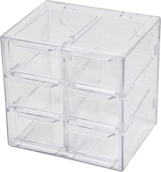 No Brand Mini Organizador De Cajones Con Separadores Transparentes, Perfecto Para Guardar Objetos Peque&ntilde;os, Joyas, Abalorios, Herramientas Y Cosm&eacute;ticos (6 Cajo