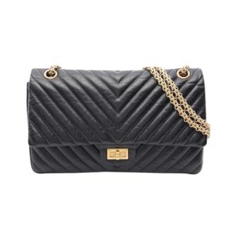 Chanel Pre-owned Vintage Schoudertas - Dames - Pre-owned - Zwart - Maat: ONE Size Leer