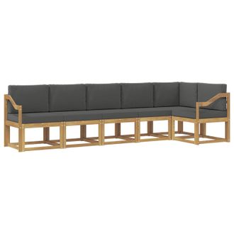 vidaXL Conjunto De Sof&aacute;s De Exterior 6 Pcs Blanco Y Antracita Vidaxl
