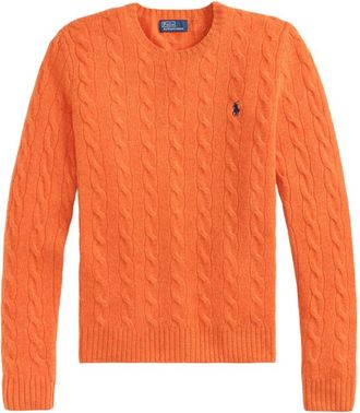 Ralph Lauren Pony-embroidered Cable-knit Sweater