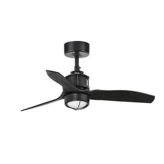 Netlighting Just Fan 81cm Matt Black Ceiling Fan with DC Motor 81cm 3000K Light