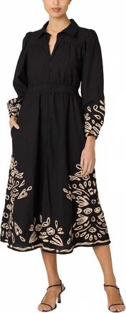 Cleobella Elyse Midi Dress In Black/ivory