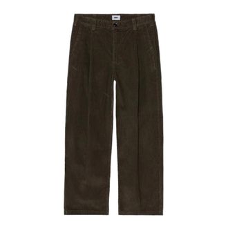 Obey Rechte broek - Heren - Broeken - Bruin - Maat: W34 Katoen