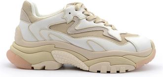 Ash Witte Leren Sneakers Plateauzool - Dames - Sneakers - Veelkleurig - 39 EU - Leer - Schoenen