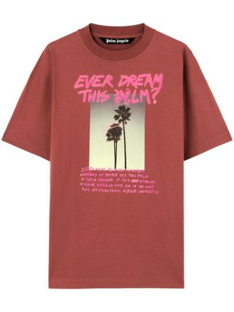 Palm Angels T-shirt met palmprint - Rood