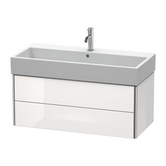 Duravit Duravit Xsquare Mueble De Pared 98.4x 46.0 Cm, 2 Cajones, Para Lavabo Vero Air 235010, Color (frente/cuerpo): Perla De Albaricoque Laca De Alto Brillo