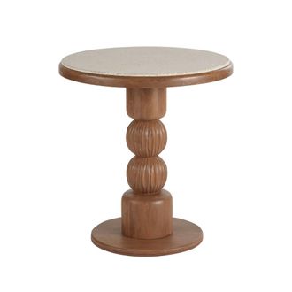 Maisons du monde Mesa redonda para profesionales efecto terrazo y patas de mango 2/4 personas D70 cm