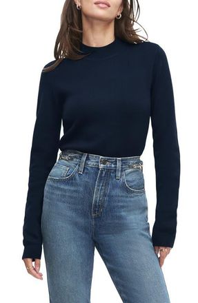 Favorite Daughter The Whitney Mock Neck Sweater in Navy at Nordstrom, Size X-Large
