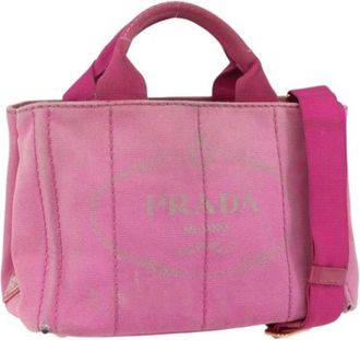 Prada Pre-owned Tote Bags, female, Pink, Size: ONE SIZE Pre-owned Vintage Tote Bag