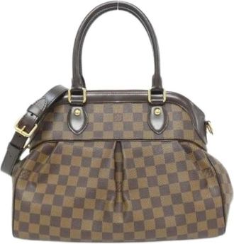 Louis Vuitton Pre-owned Canvas Handtas - Dames - Vintage Handtas - Bruin - ONE Size - Vintage