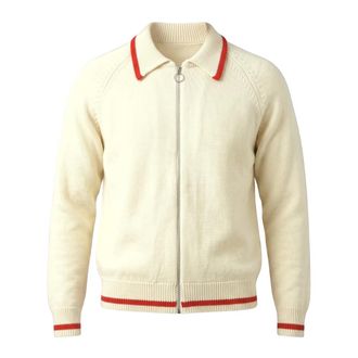 Fortela Crow Maglia in Lana con Zip - Knitwear - Hombre - Blanco - XL
