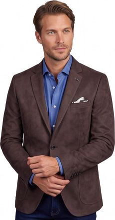 Scotland Blue Colbert Scotland Blue Bruin suede accentstiksel