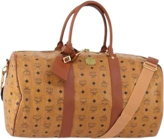 MCM Pre-owned Weekend Bags, female, Brown, Size: ONE SIZE Pre-owned Boston Bag