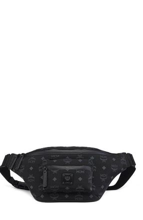 MCM Fursten Belt Bag in Monogram Nylon in Black at Nordstrom