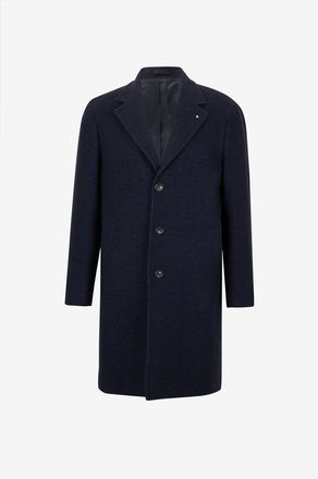 Giampaolo Mittellanges Mantelsakko aus Wollkrepp mit Reversekragen