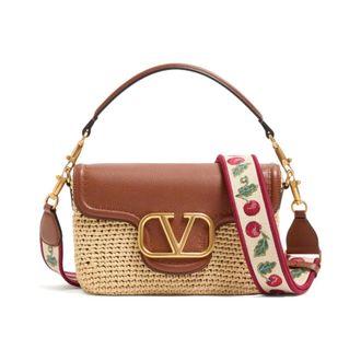 Valentino Garavani Raffia Shoulder Bag - female - Valentino Garavani - Shoulder Bags - Beige - ONE SIZE - Bags