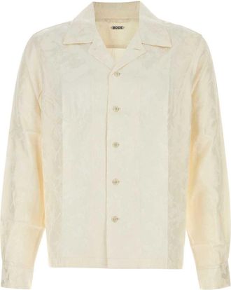 Bode Camicia Football jacquard - Bianco