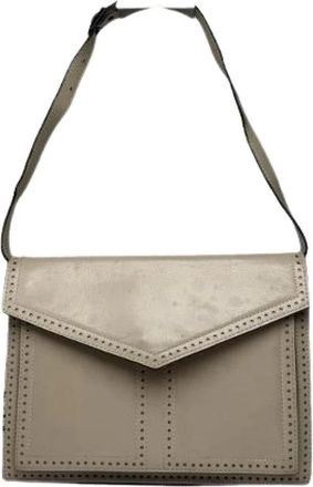 Saint Laurent Pre-owned Shoulder Bags, female, Gray, Size: ONE SIZE Pre-owned Leather Shoulder Bag