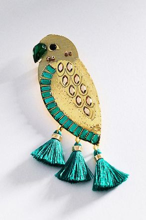 Mercedes Salazar Blue Bird Brooch