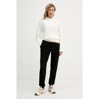 Lacoste Hoodies & sweatvesten, Dames, Beige, L, Katoen, Oversized Fleece Hoodie