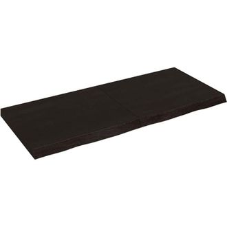 vidaXL Estante Pared Madera Roble Tratada Marr&oacute;n Oscuro 140x60x(2-6)cm Vidaxl