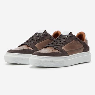 Oliver Sweeney Mens Hand Finished Calf Leather Cupsole Trainers - Grey - Size UK 9.5