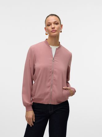 Vero Moda Bomberjacke VERO MODA VMCOCO L/S BOMBER NOOS, Damen, Gr. XL, rosa (nostalgia rose), Web, Obermaterial: 96% Polyester, 4% Elasthan, unifarben, regular 