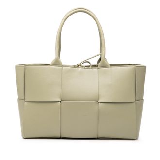 Bottega Veneta Tweedehands Kleine Nappa Maxi Intrecciato Arco Tote