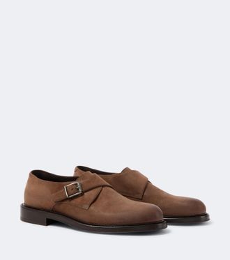 Brunello Cucinelli Monili suede monk strap shoes