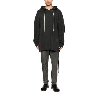 Rick Owens Heren, Sweatshirts & Hoodies, Zwart, Maat: S Katoen