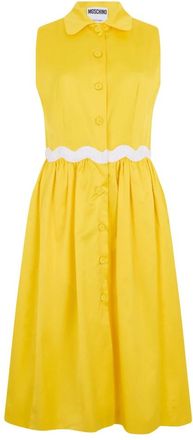 Moschino Shirt Dress - Dames - Shirt Kleedjes - Geel - L - Katoen - Kleedjes