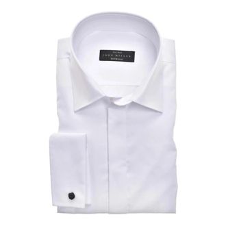 John Miller Shirt - Heren - Zakelijke Overhemden - Wit - XL - Katoen - Overhemden