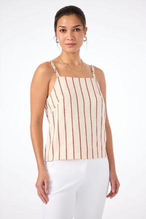 Trina Turk Trouve Sleeveless A-Line Top - Solaire Stripe