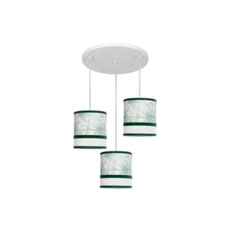 Fabrilamp Plafon Caledonia 3xe27 Blanco/verde Regx40x40cm