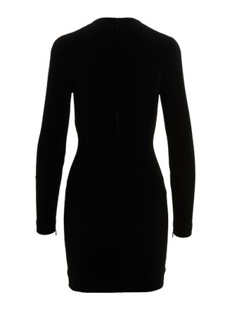 Balenciaga Stretch Ruched Twill Minidress - Black