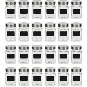 vidaXL Tarros De Almacenaje Con Pegatina 24 Unidades 300 Ml Vidaxl