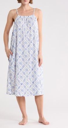 Jaclyn Midi Chemise in Athena Shell Lattice White at Nordstrom Rack, Size X-Large